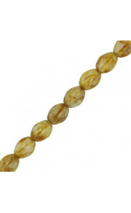 Czech Pinch beads Perlen 5x3mm Chalk white dark travertin 03000/86805